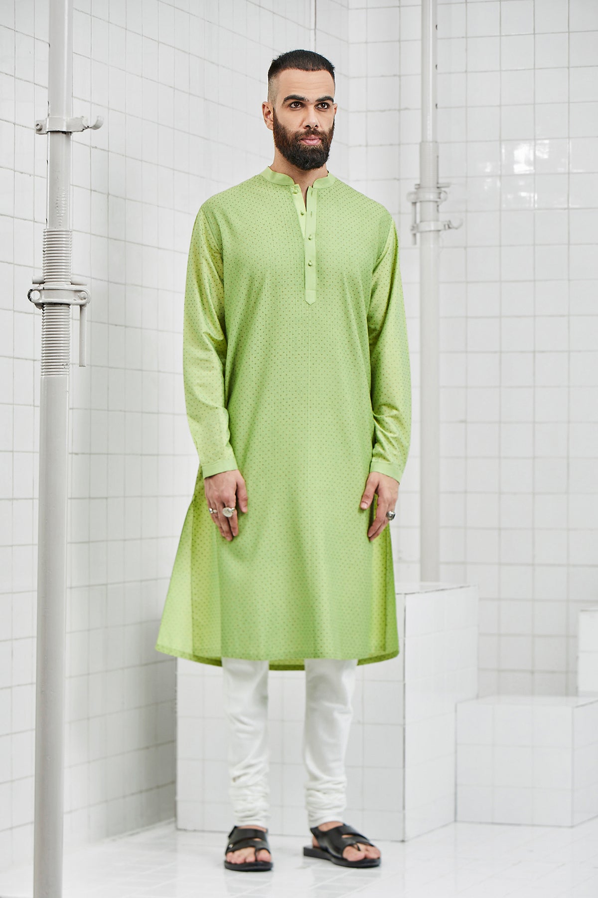 Dhadhu Pintuck Block Print Kurta Set