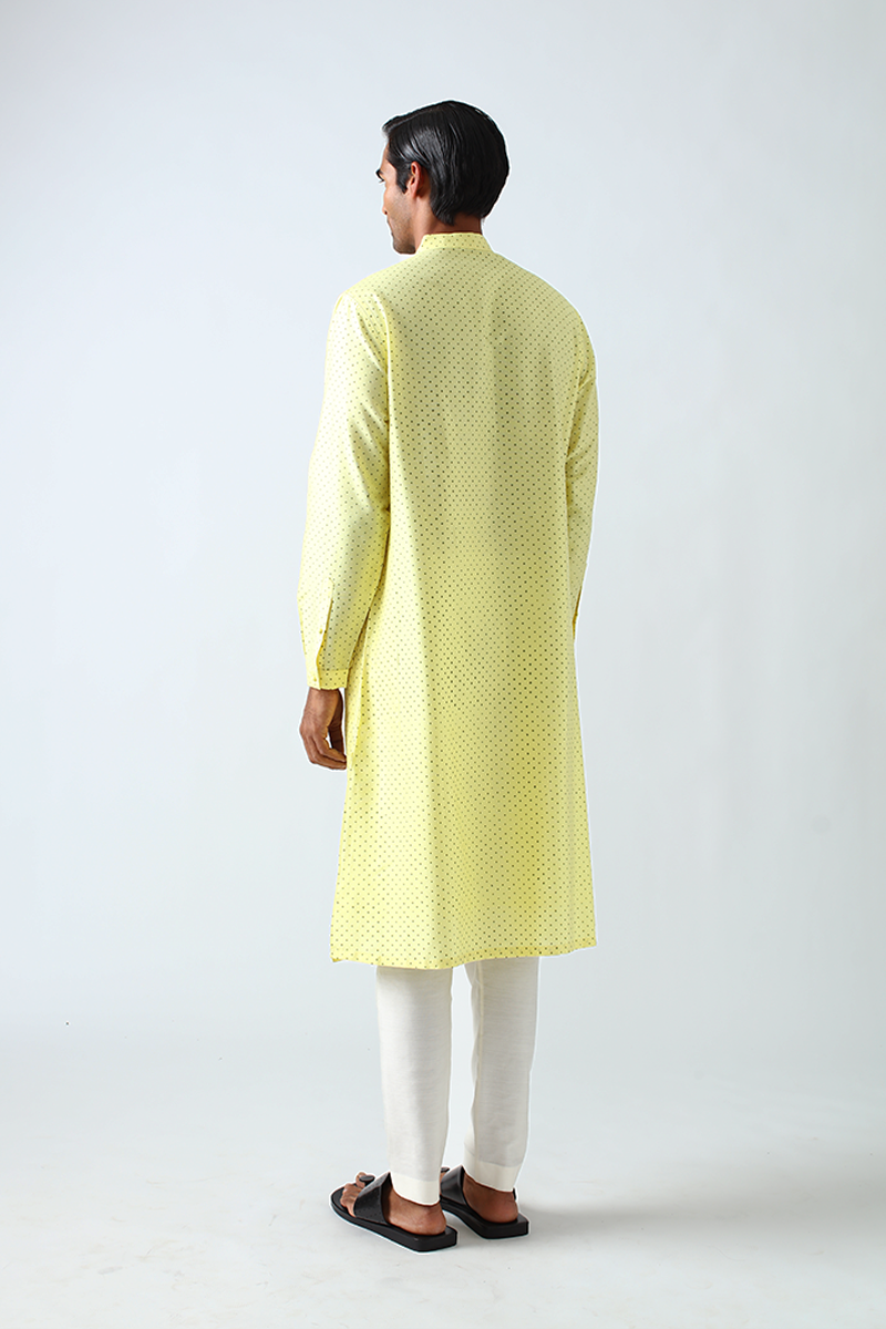 Dhadhu Pintuck Block Print Kurta Set