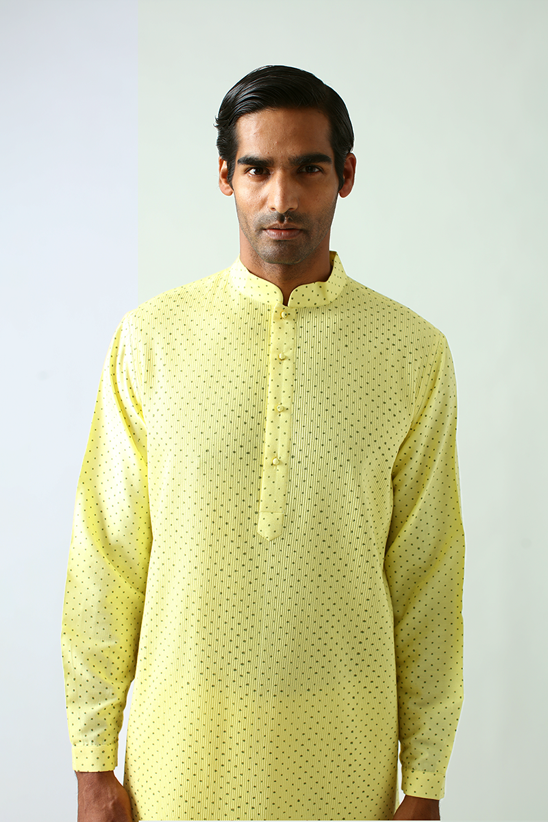 Dhadhu Pintuck Block Print Kurta Set