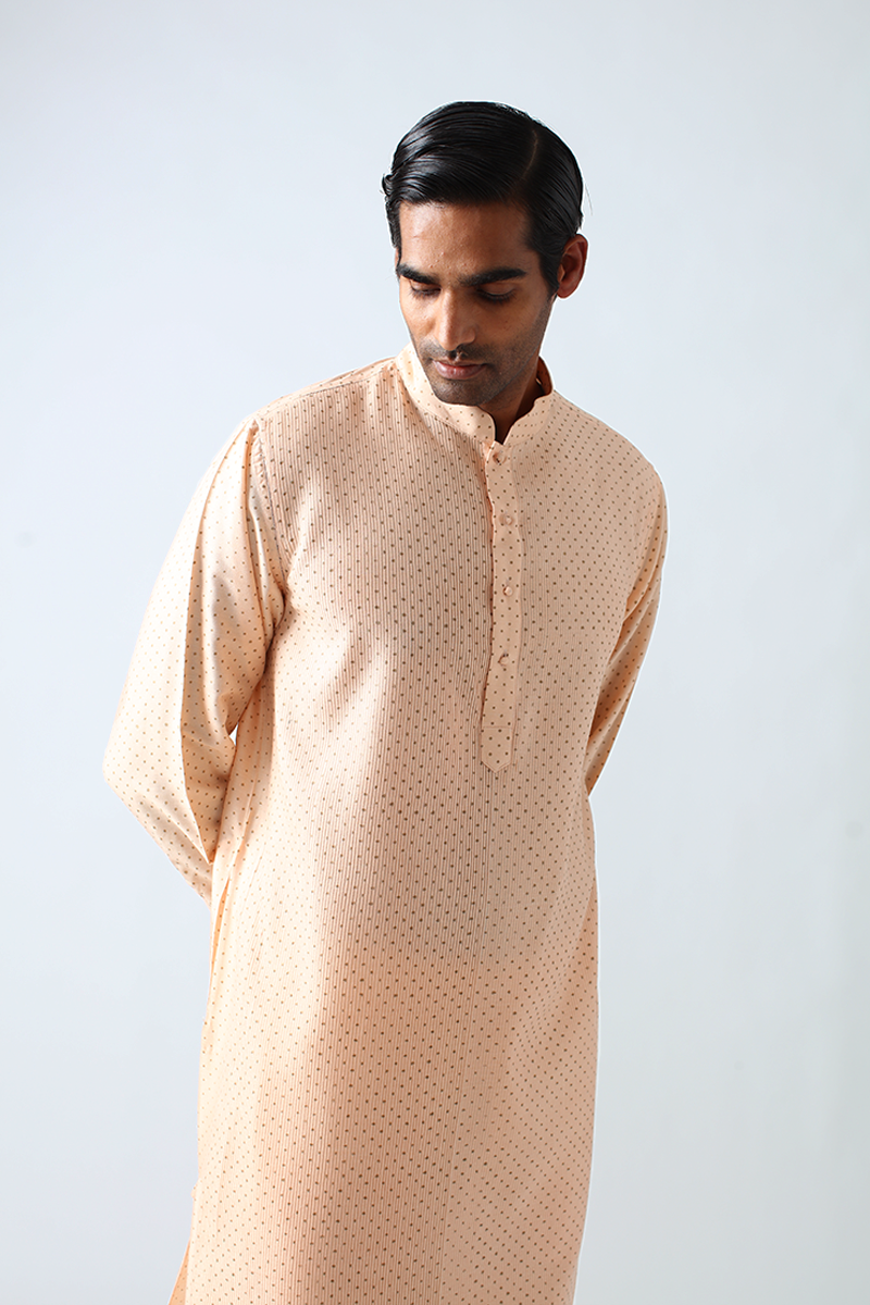Dhadhu Pintuck Block Print Kurta Set