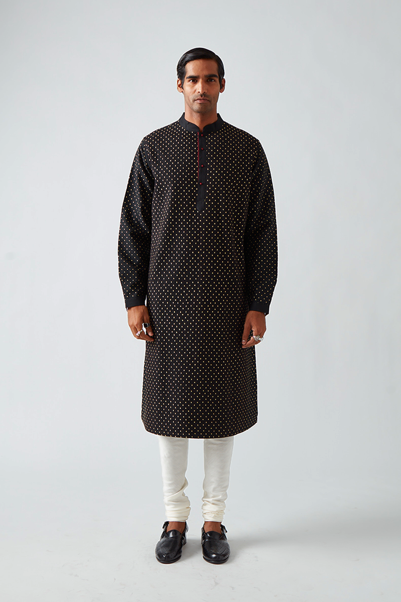 Sotwara Pintuck Embroidery Kurta Set
