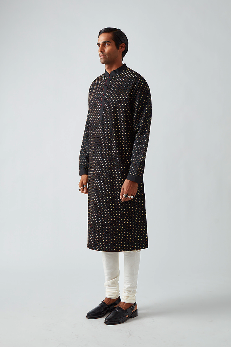 Sotwara Pintuck Embroidery Kurta Set