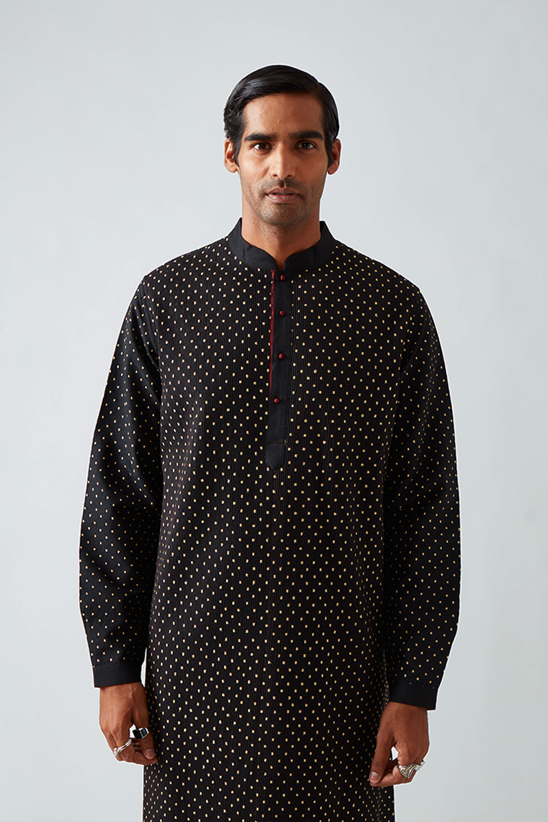 Sotwara Pintuck Embroidery Kurta Set