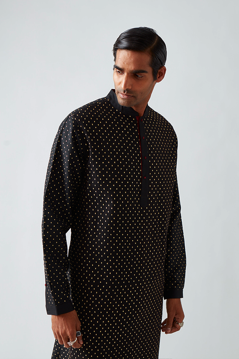 Sotwara Pintuck Embroidery Kurta Set
