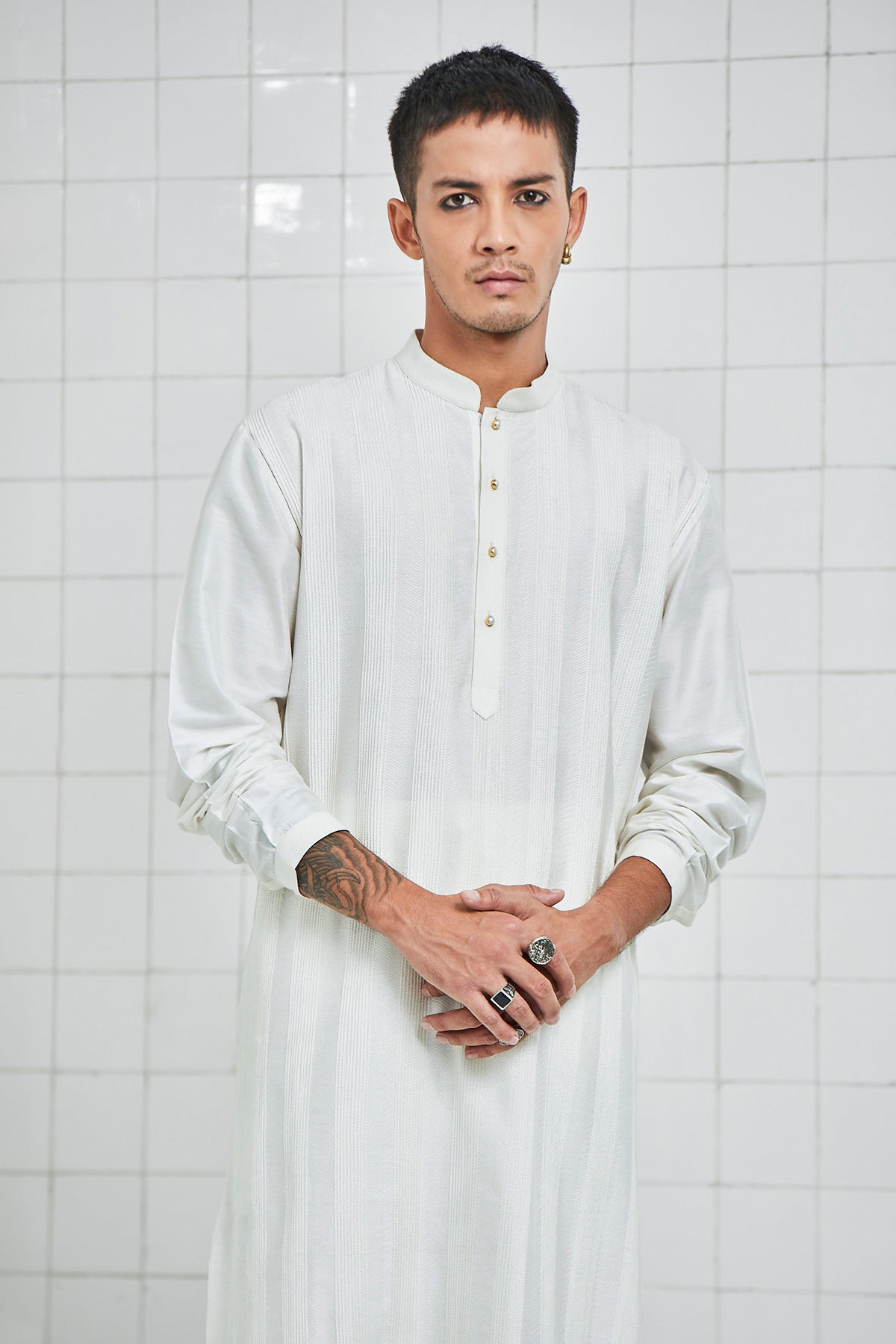 Laxmana Pintuck Quilting Kurta Set
