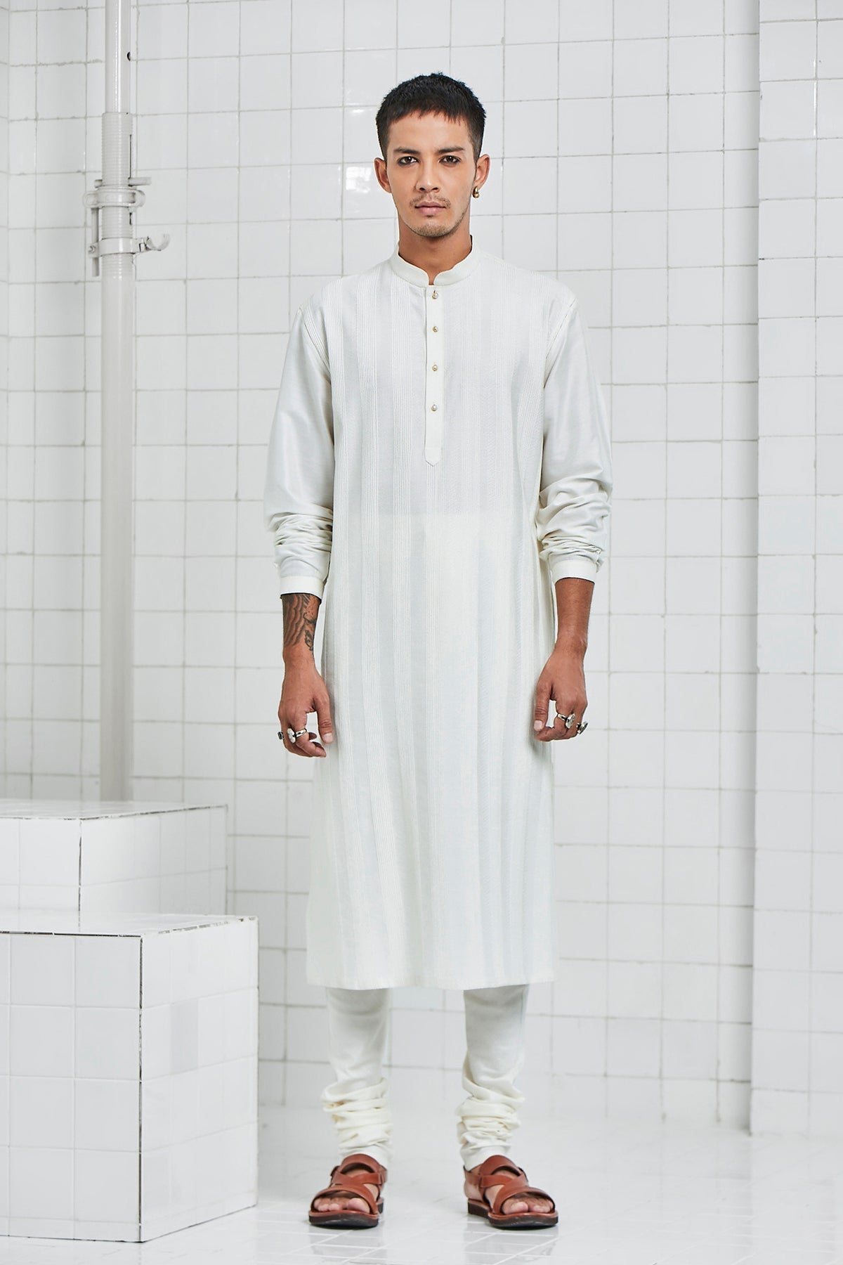 Laxmana Pintuck Quilting Kurta Set