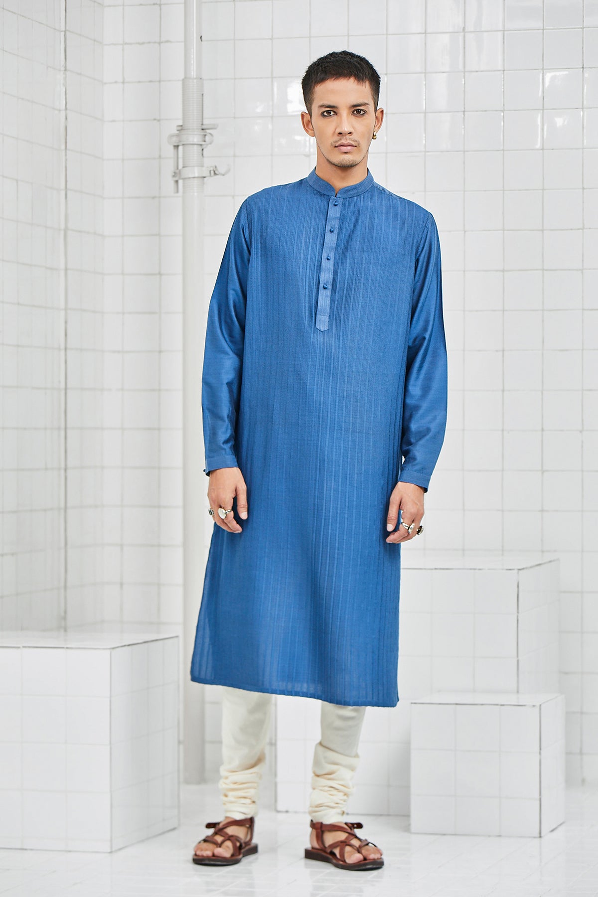 Rann Pleat Pintuck Kurta Set