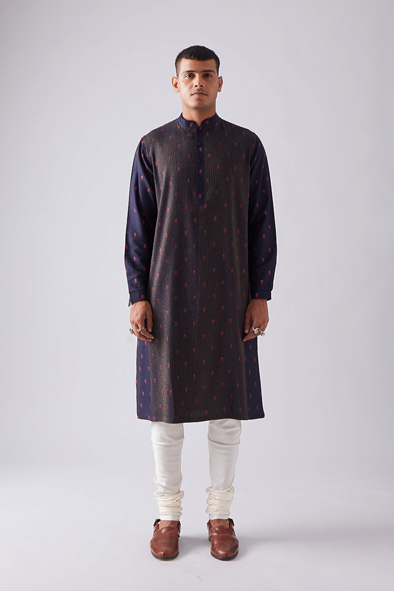 Khelna Hand Print Puintuck Kurta Set
