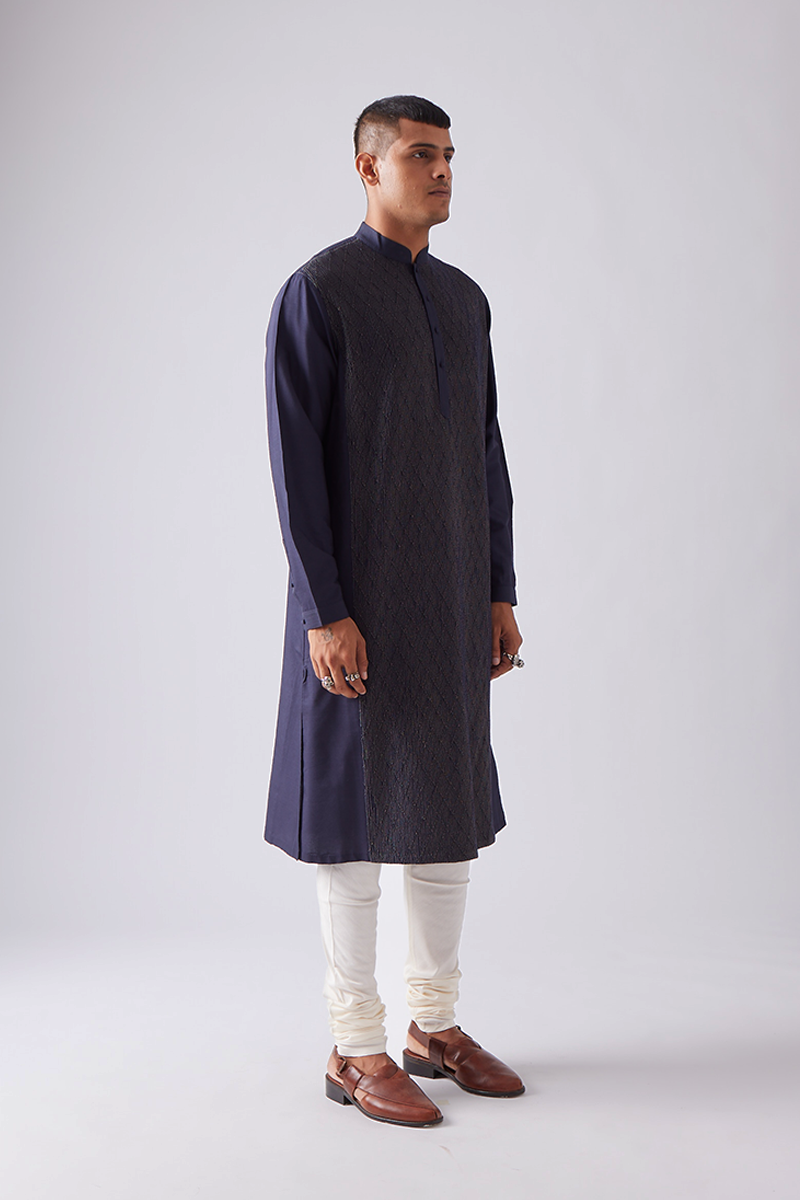 Kelawas Zari Pintuck Kurta Set