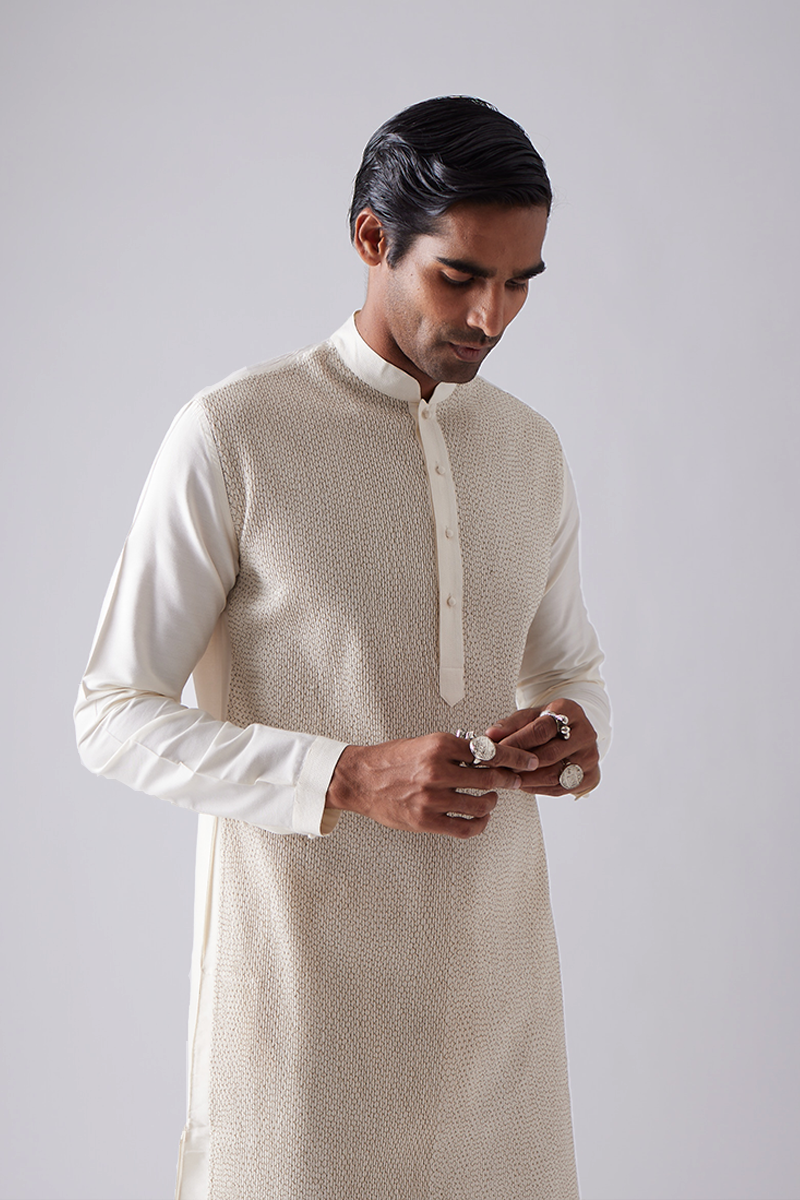 Jaitpura Pintuck Kurta Set