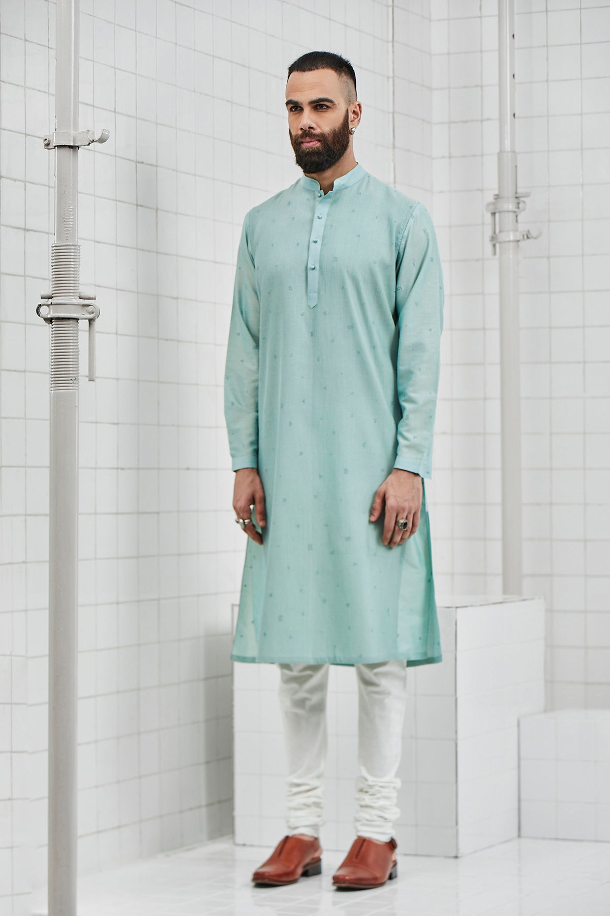 Bhomya Pintuck Kurta Set with Embroidery