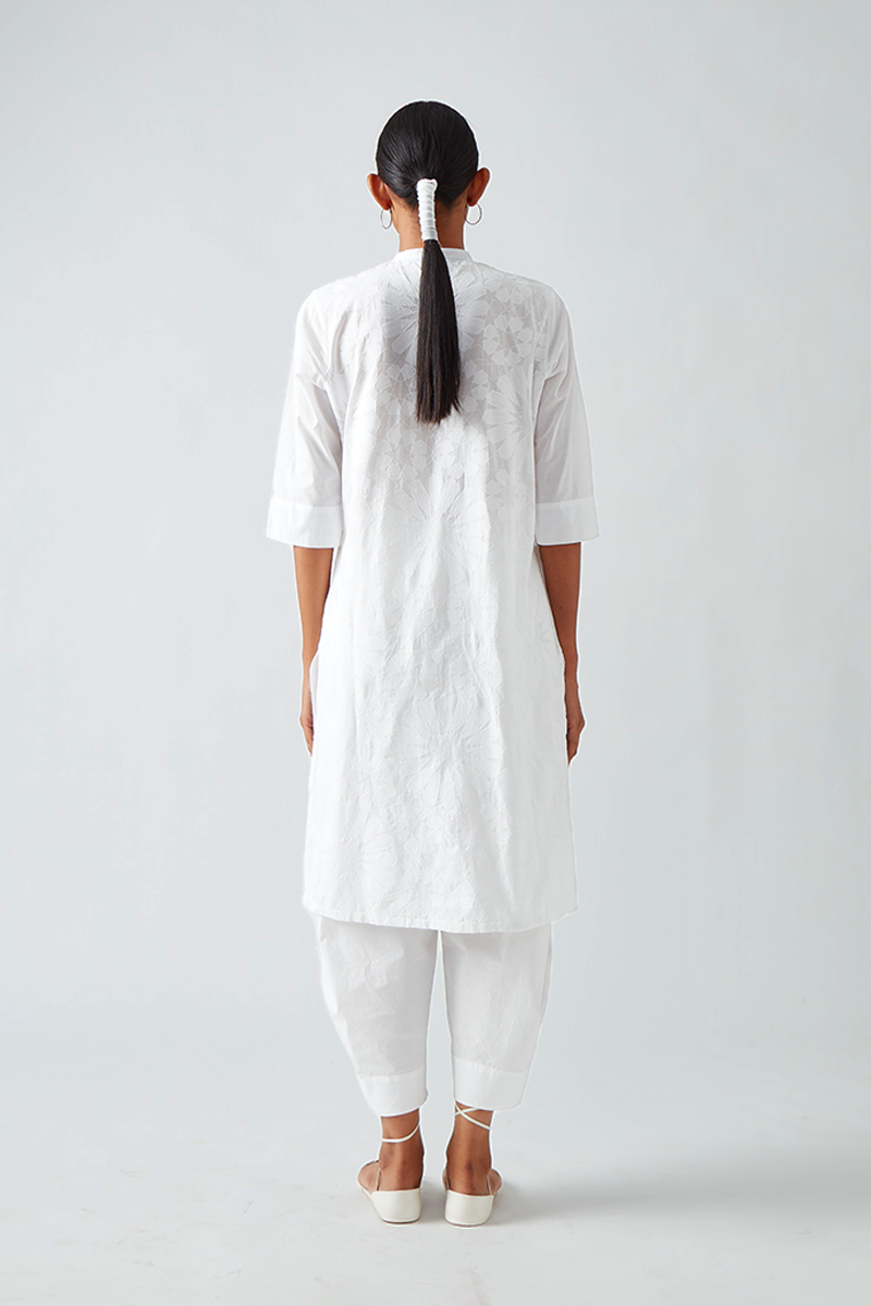 Hexagon & Star Chikan Kurta
