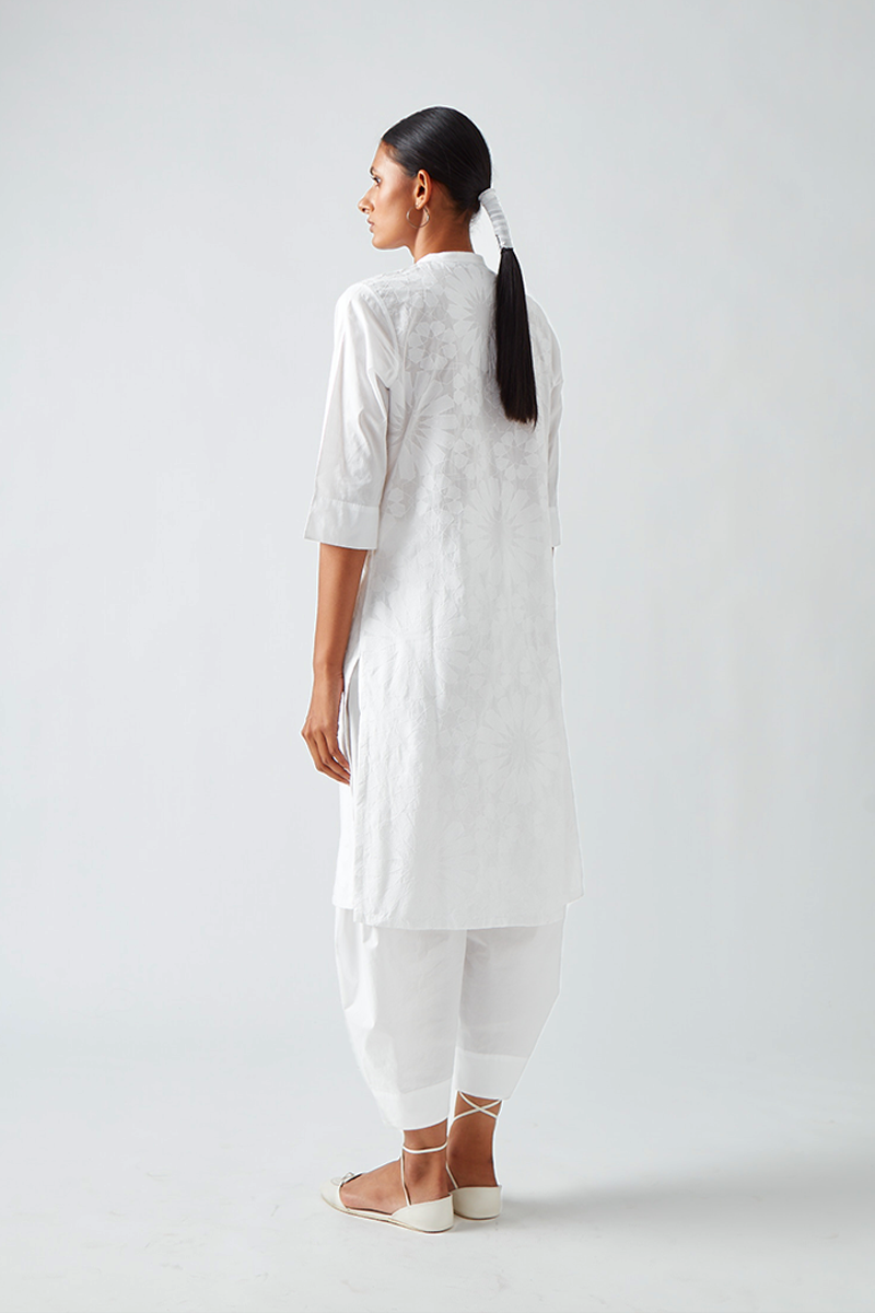 Hexagon & Star Chikan Kurta