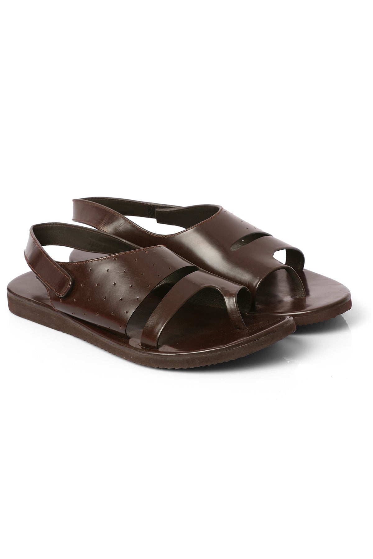 Perforated Asymmetric Sandals