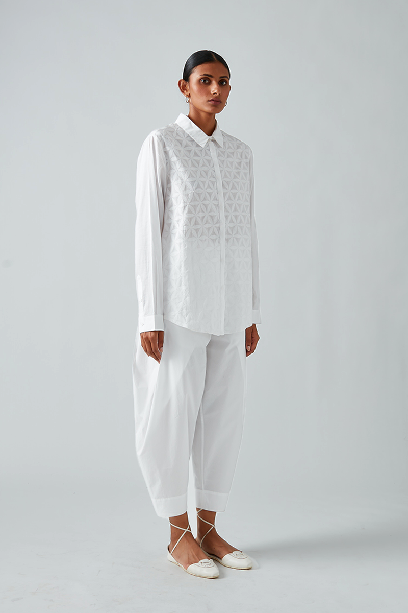 Aktasa Flower Chikan Shirt