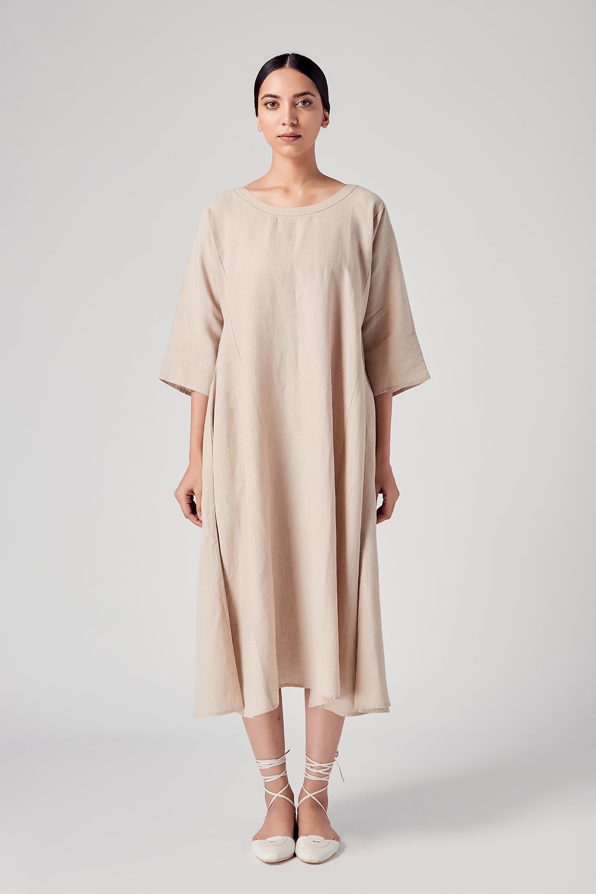 Aida Boat Neck Dress