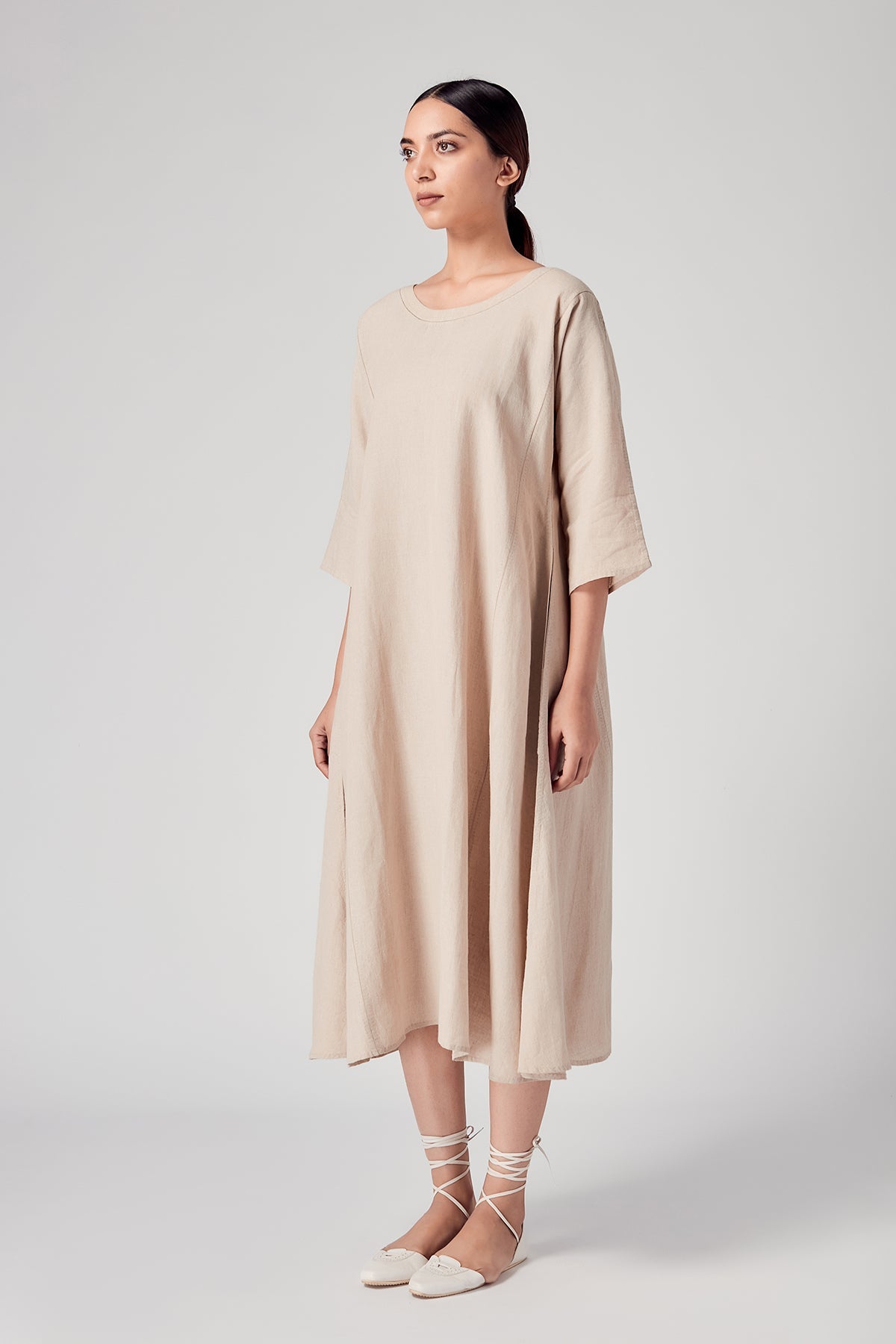 Aida Boat Neck Dress