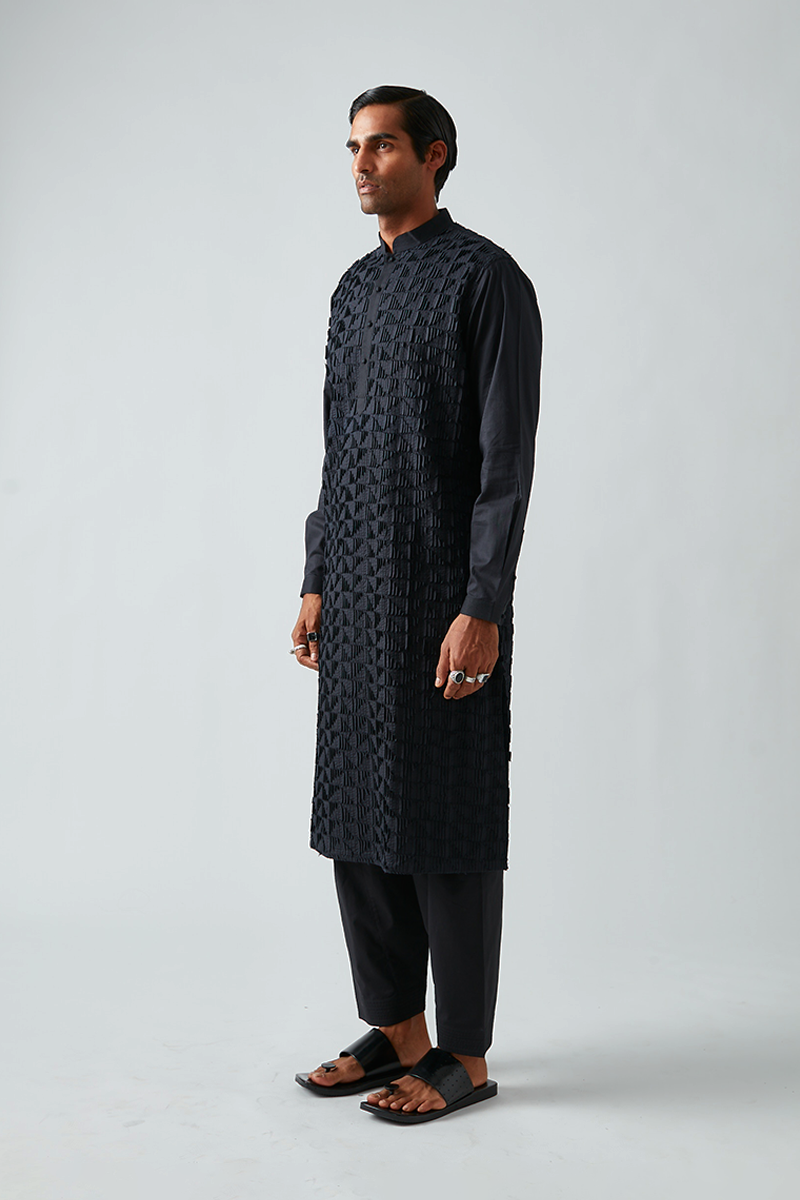 Balahir Textured Kurta Set