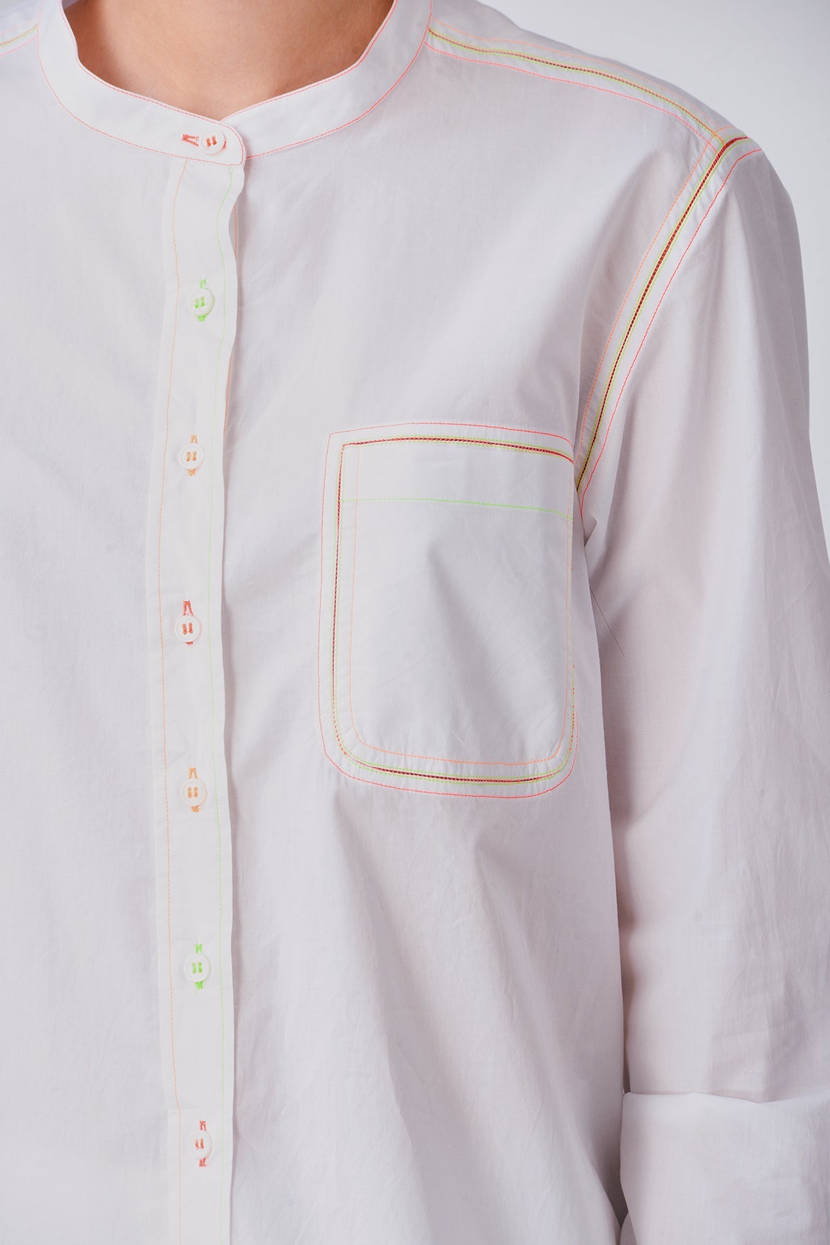 Harda Band Collar Shirt