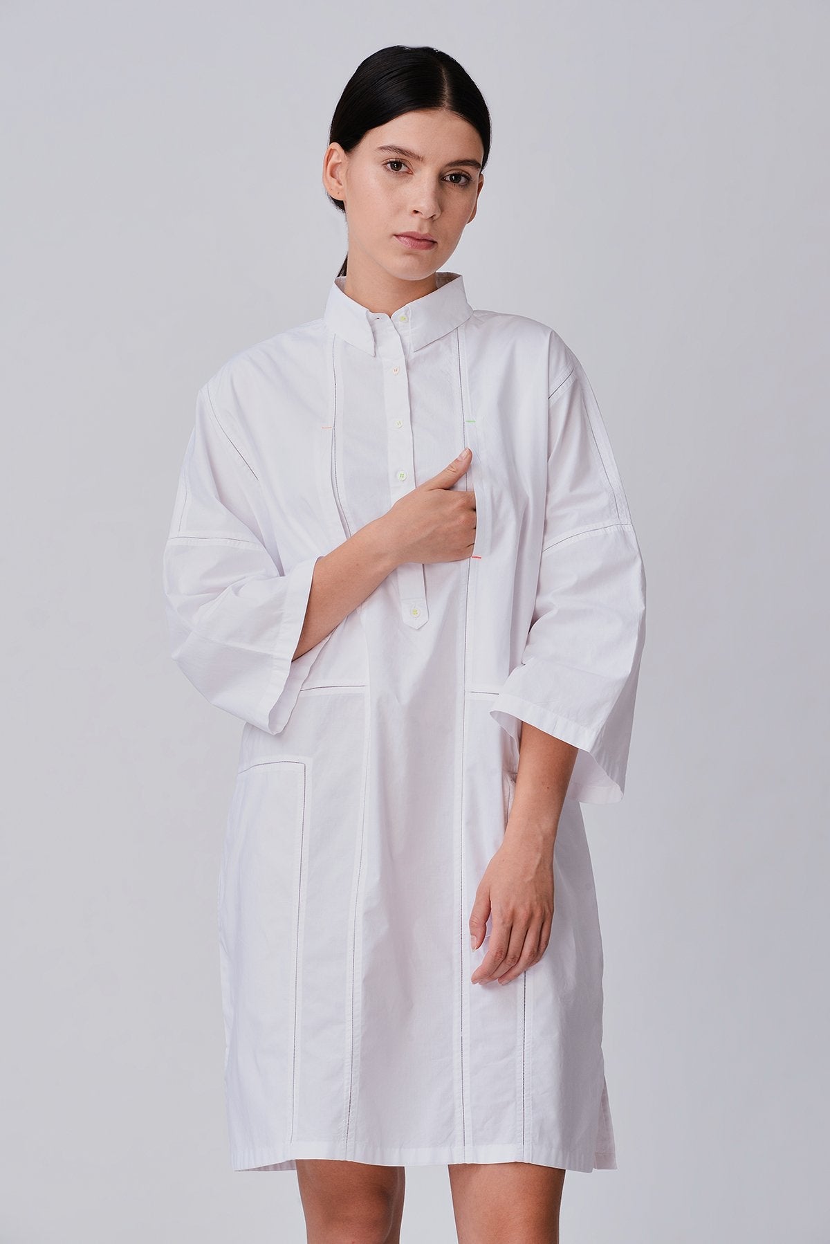 Lanela Patchwork Tunic Dress