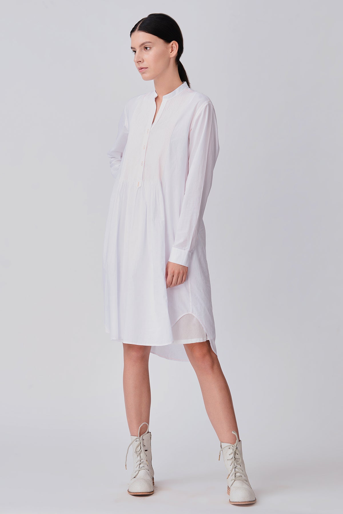 Mengi Pintuck Tunic Dress
