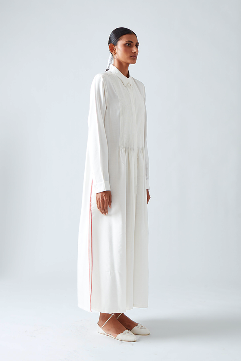 Vira Pintuck Dress In Full Length