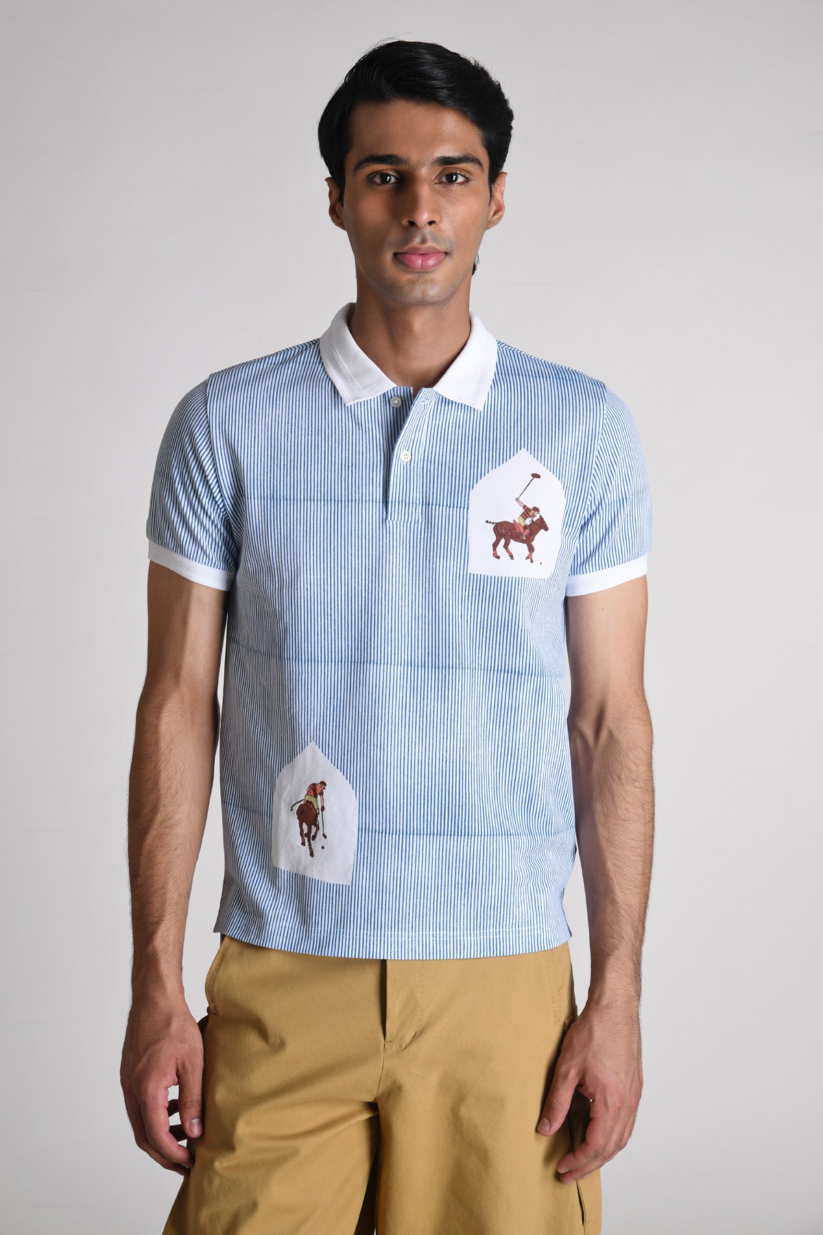 Hand Block Print Polo T-shirt