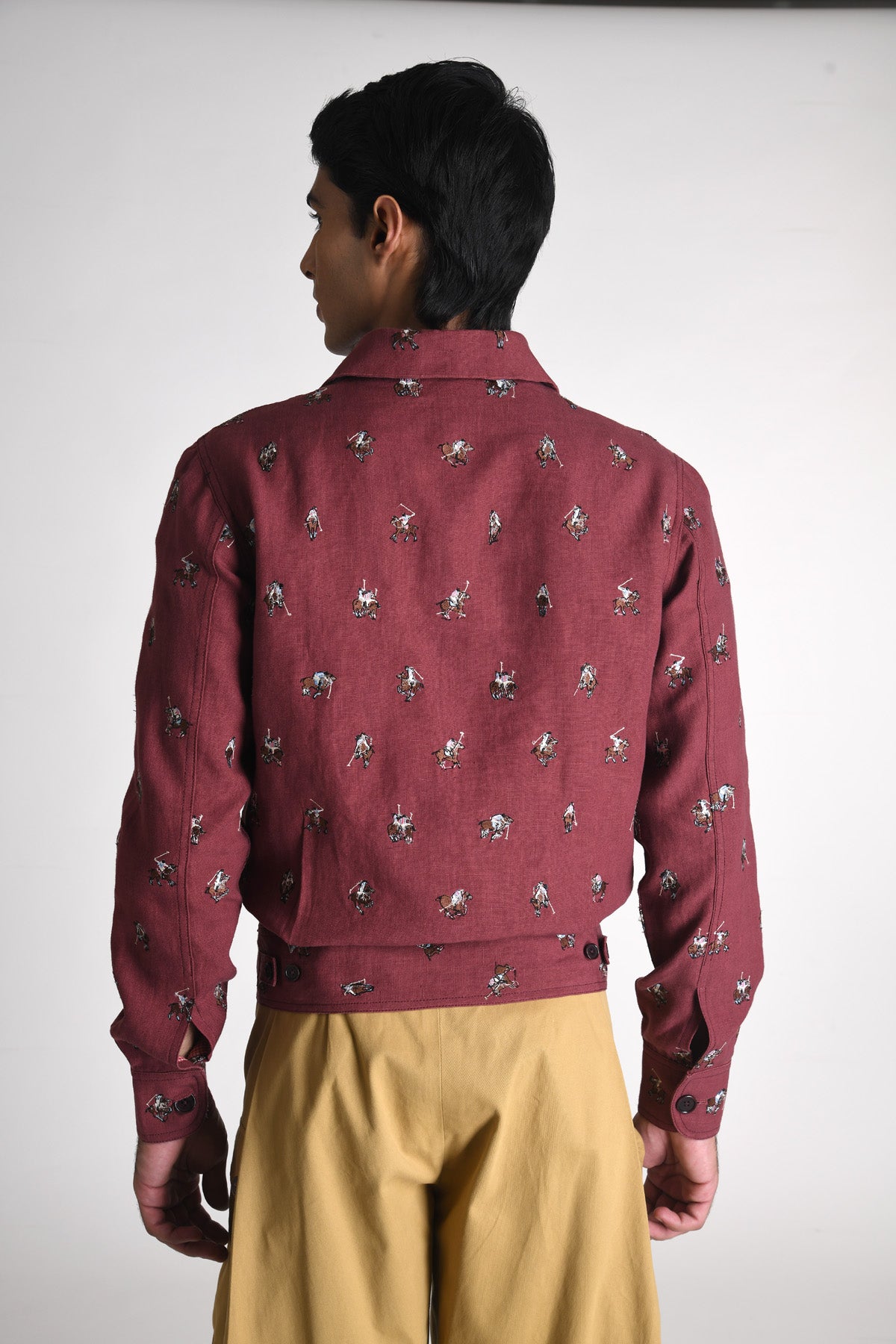 All Over Embroidered Linen Jacket