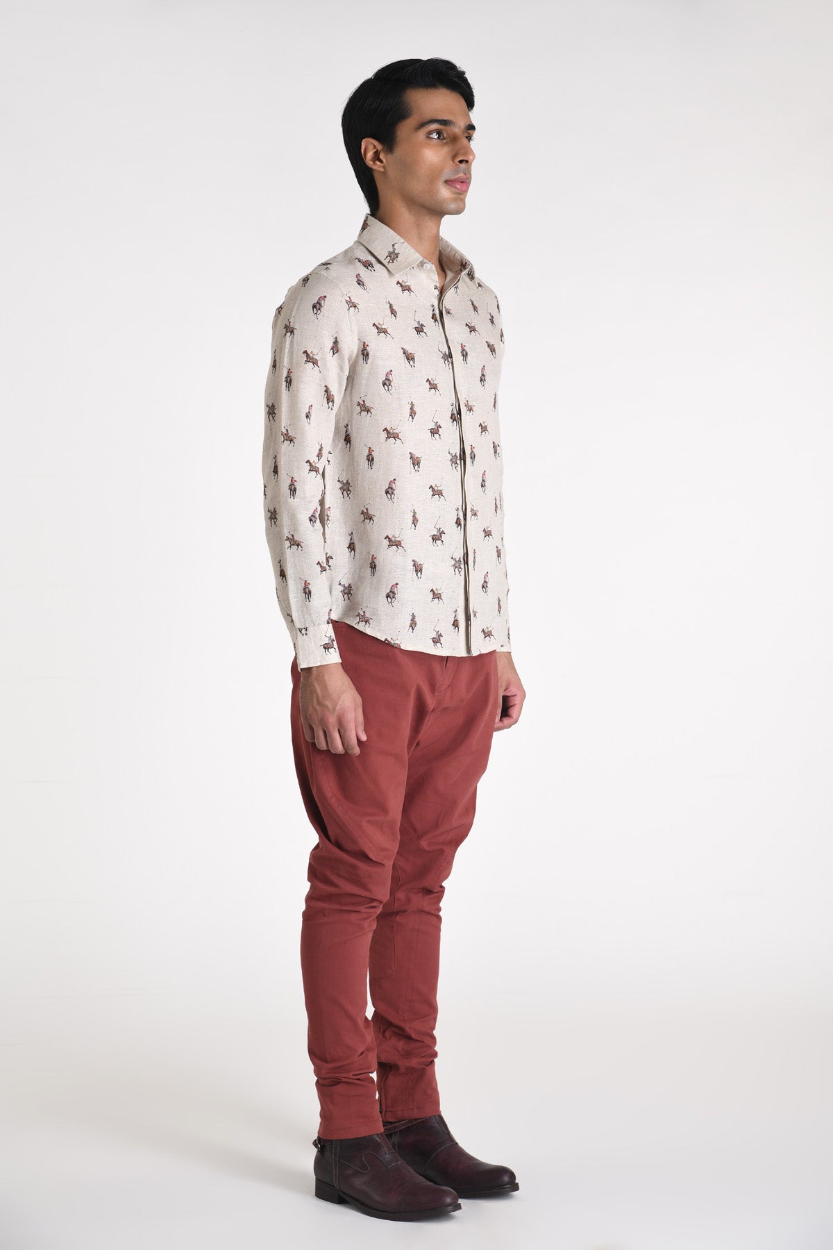 All Over Printed Linen Shirt