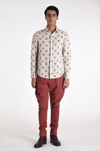 All Over Printed Linen Shirt