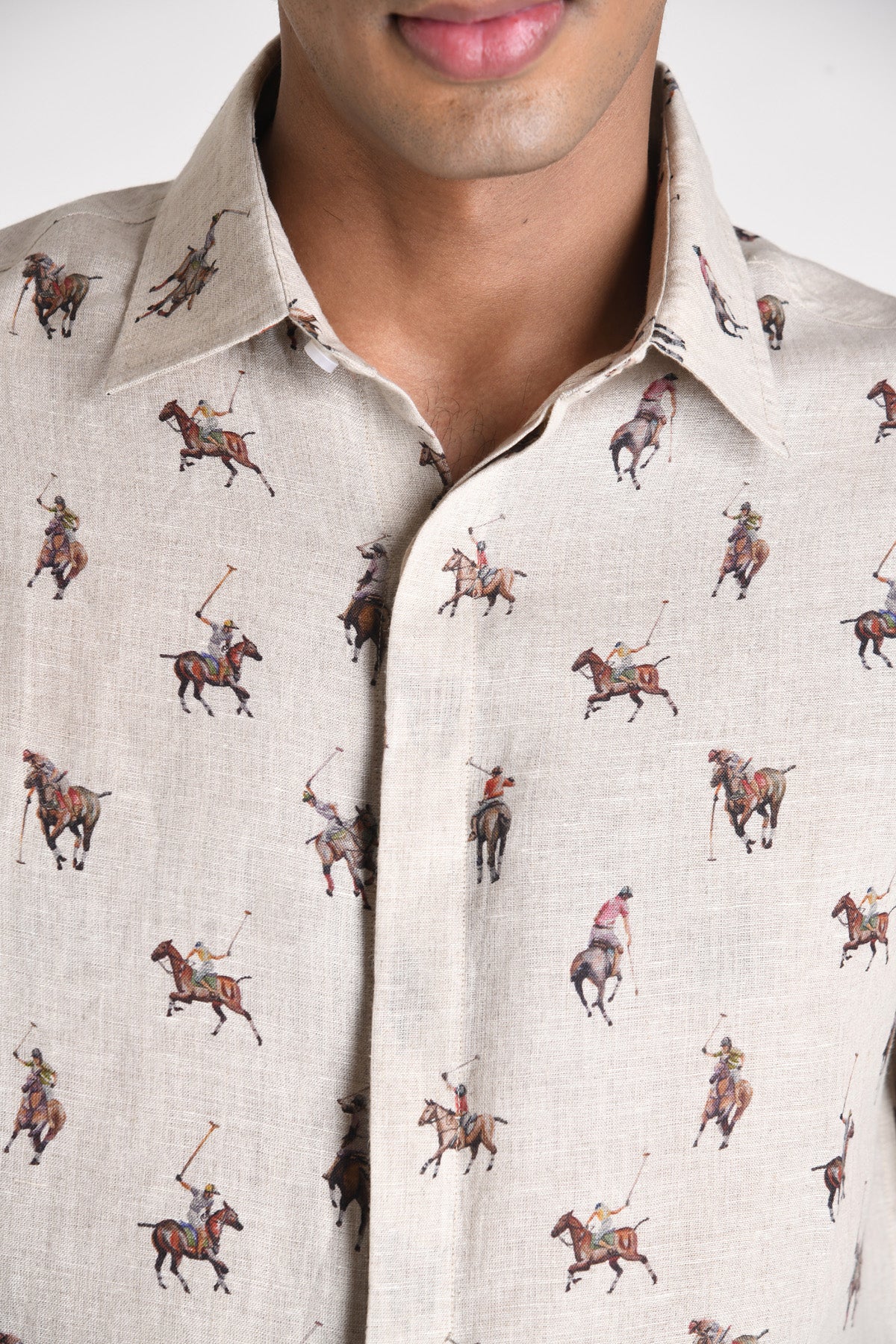 All Over Printed Linen Shirt