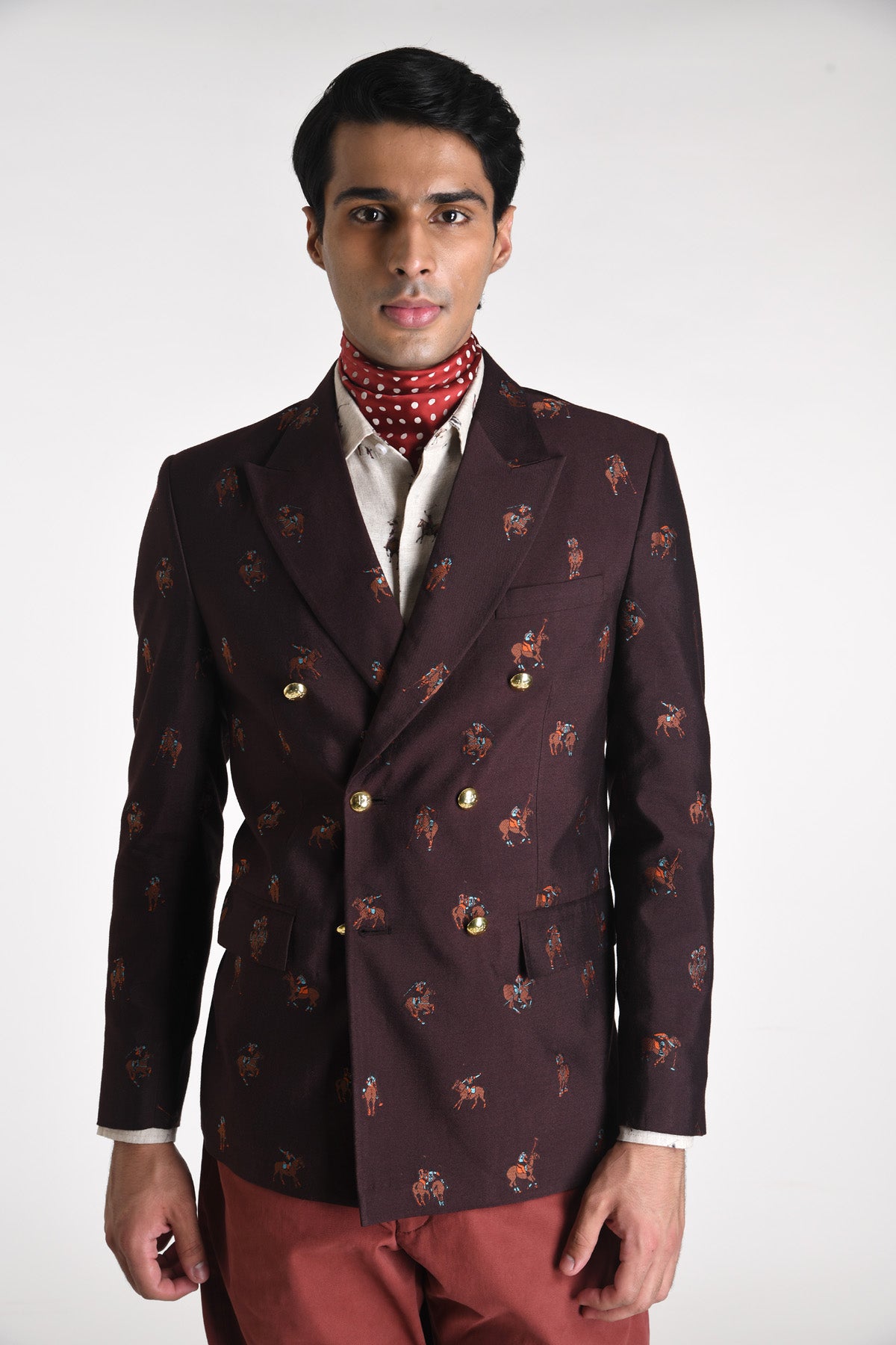 Double Breast Jacquard Jacket