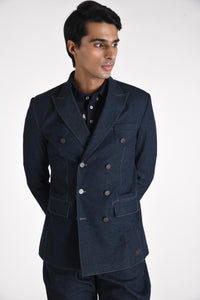 Double Breast Denim Jacket