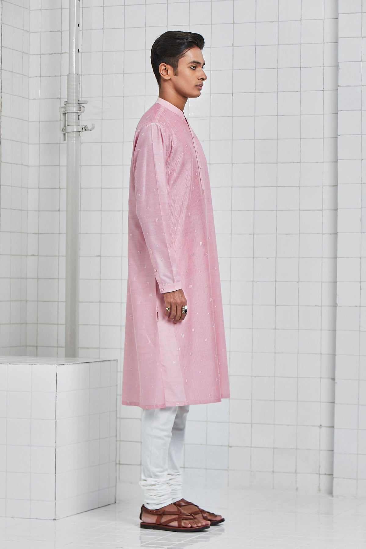 Bhomya Pintuck Kurta Set with Embroidery