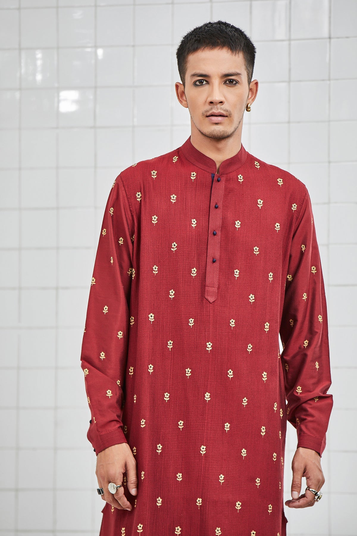 Kakrali Floral Embroidered Kurta Set