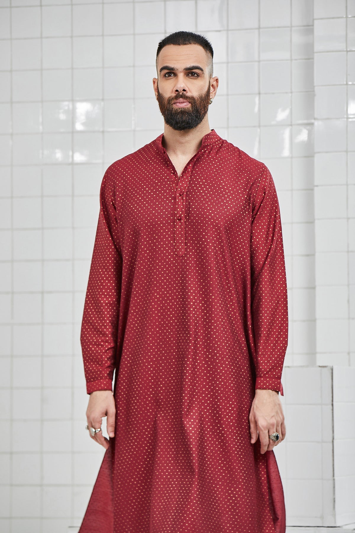 Dhadhu Pintuck Block Print Kurta Set