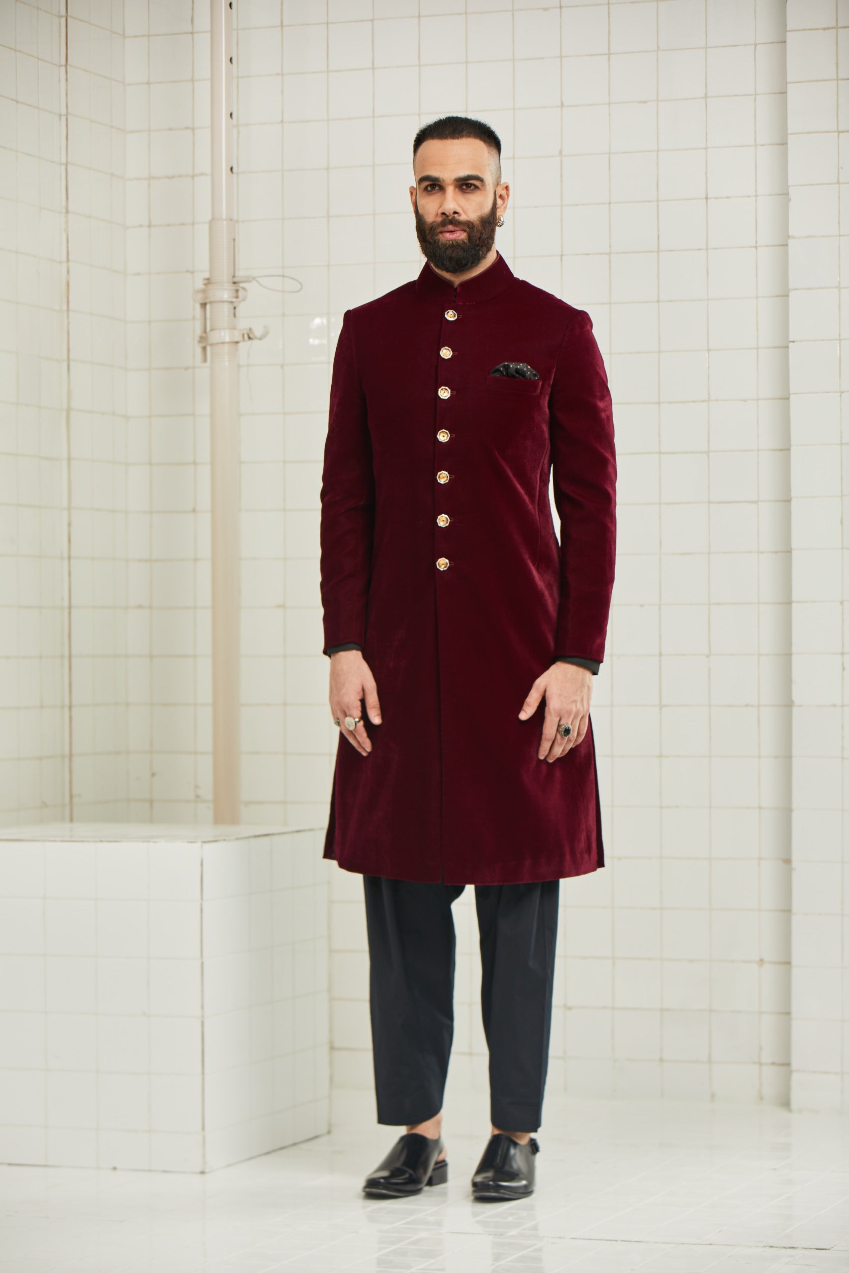 Velvet Sherwani