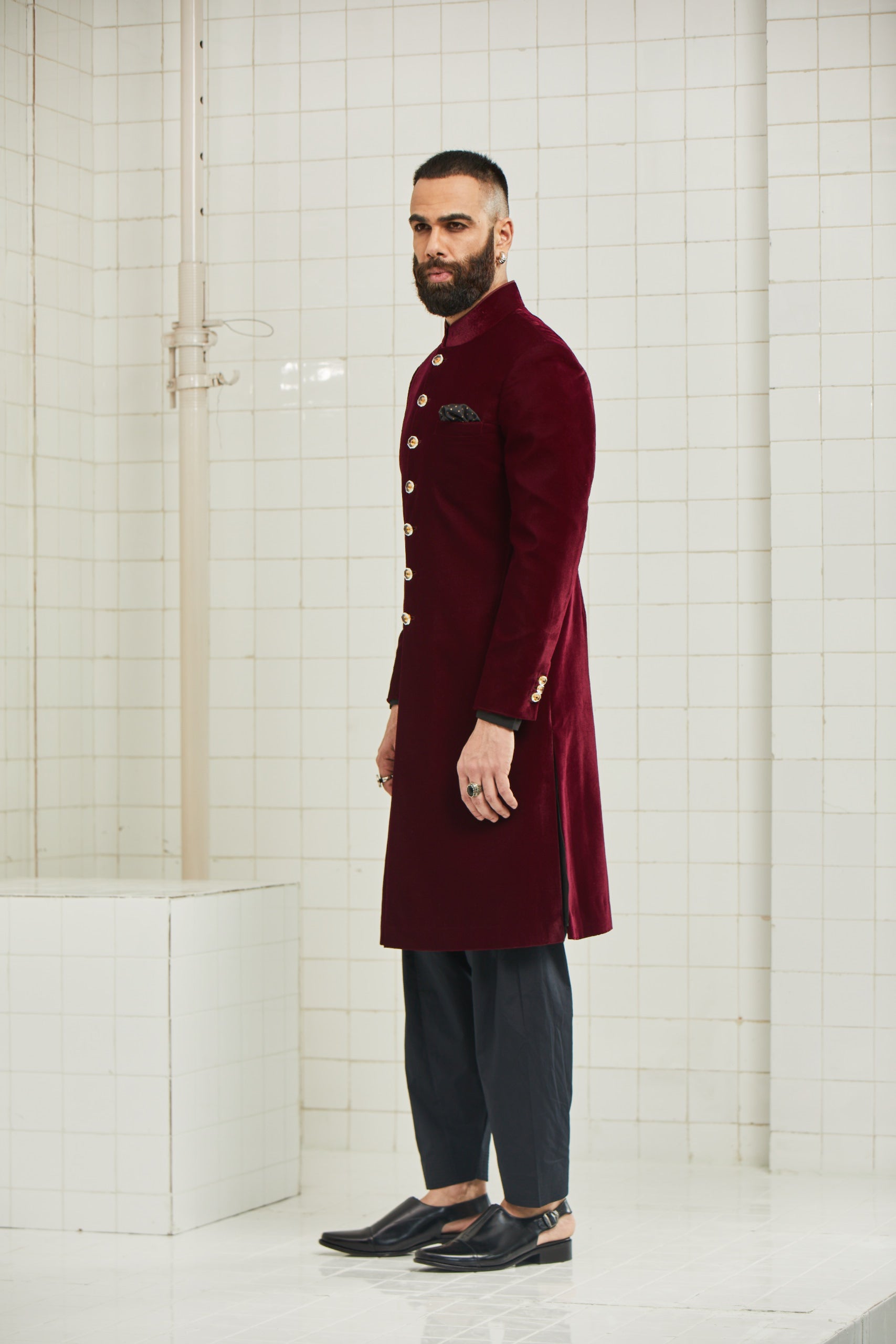 Velvet Sherwani