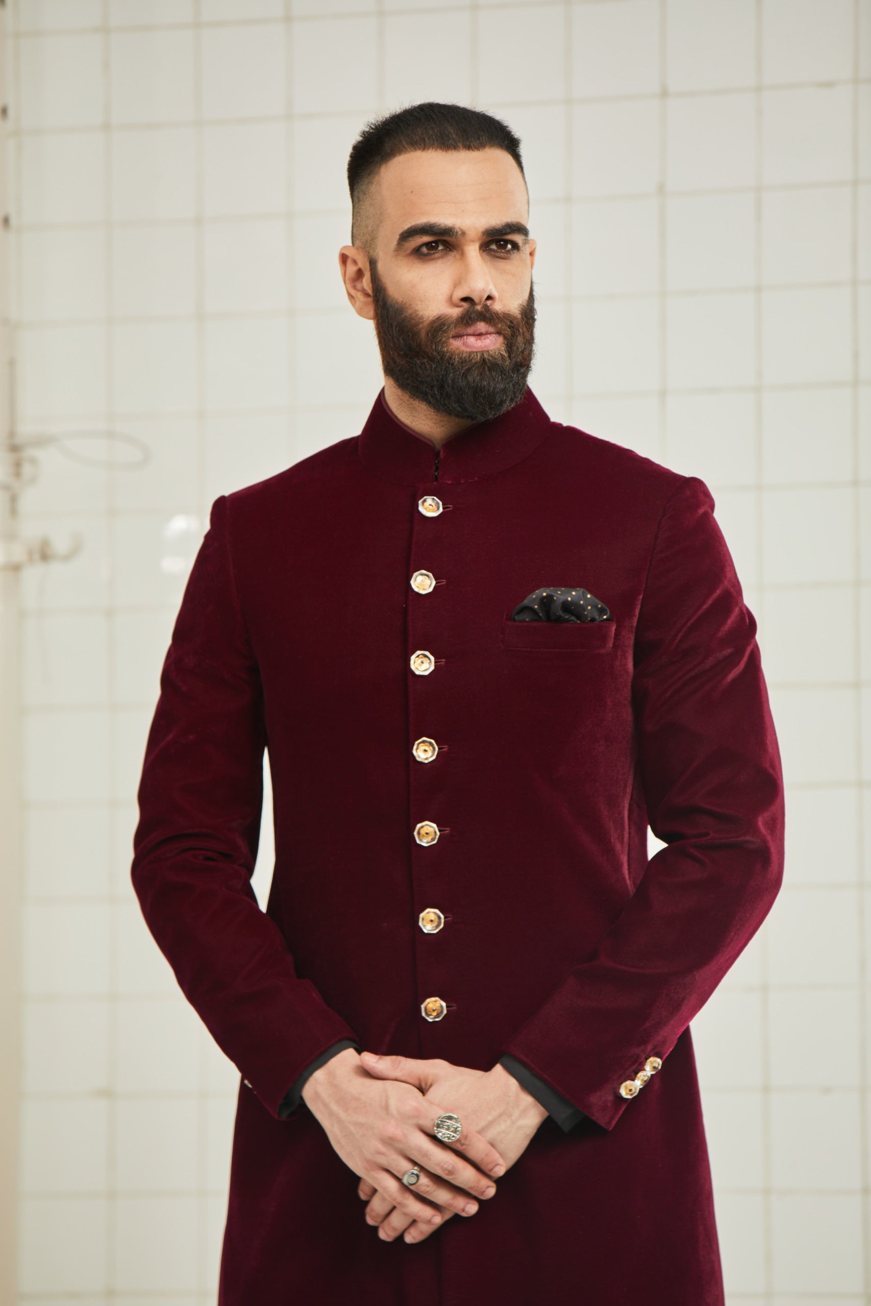 Velvet Sherwani