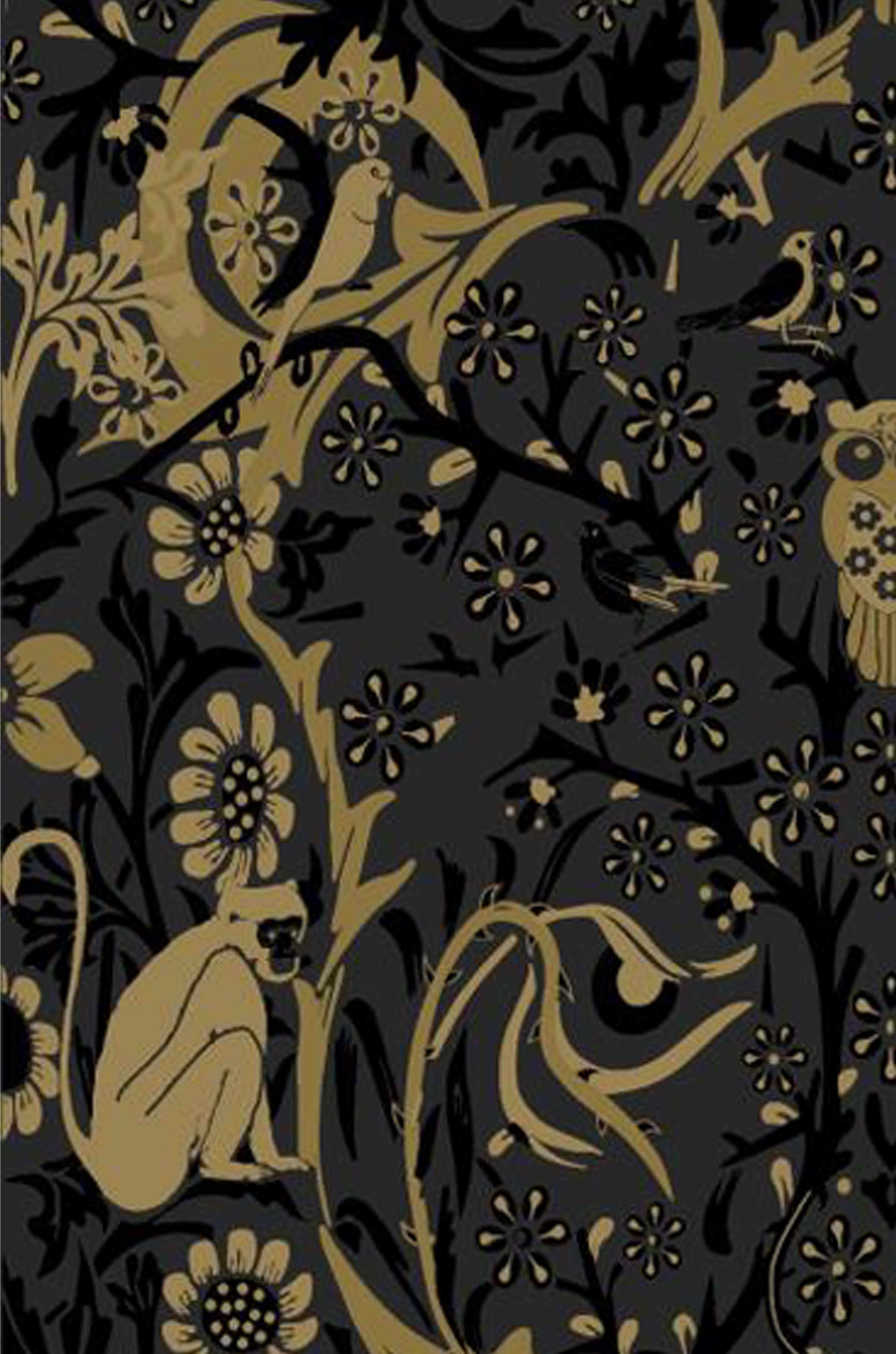 Sherkhanum Black/Gold Embossed Wall Tiles