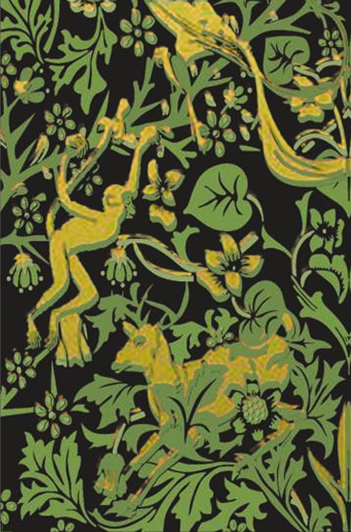 Sherkhanum Green & Gold Embossed Wall Tiles