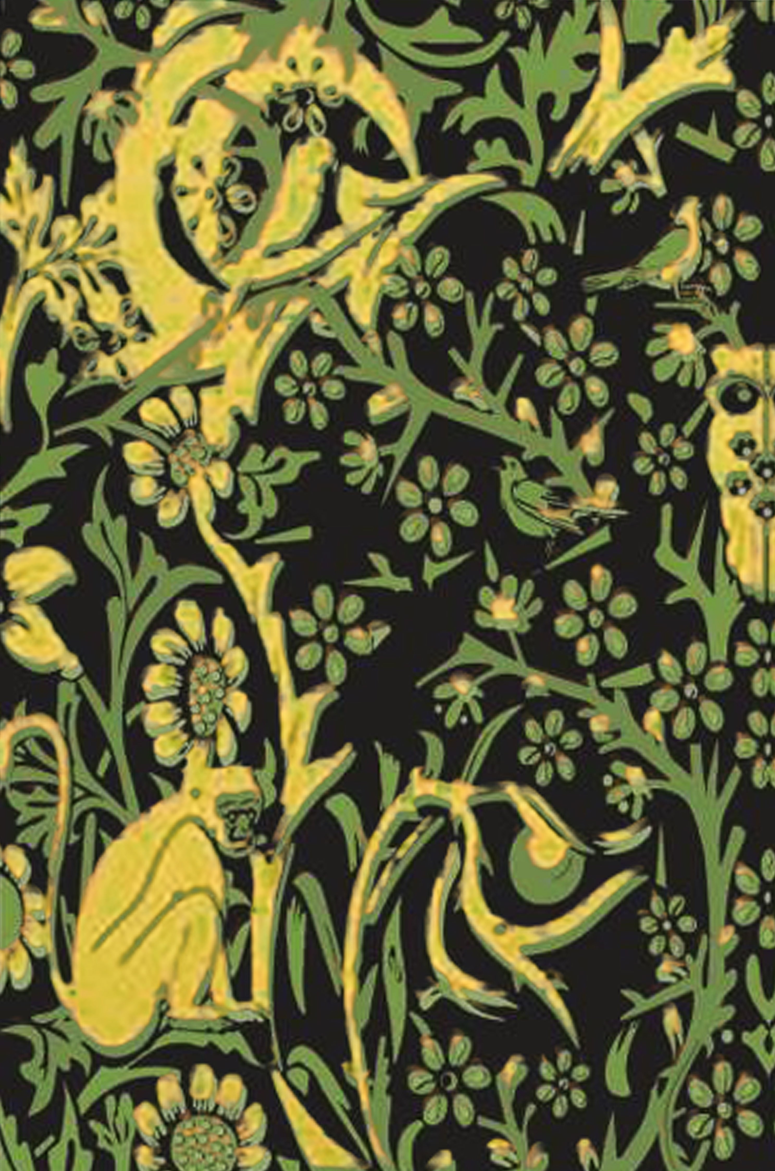 Sherkhanum Green/Gold Embossed Wall Tiles