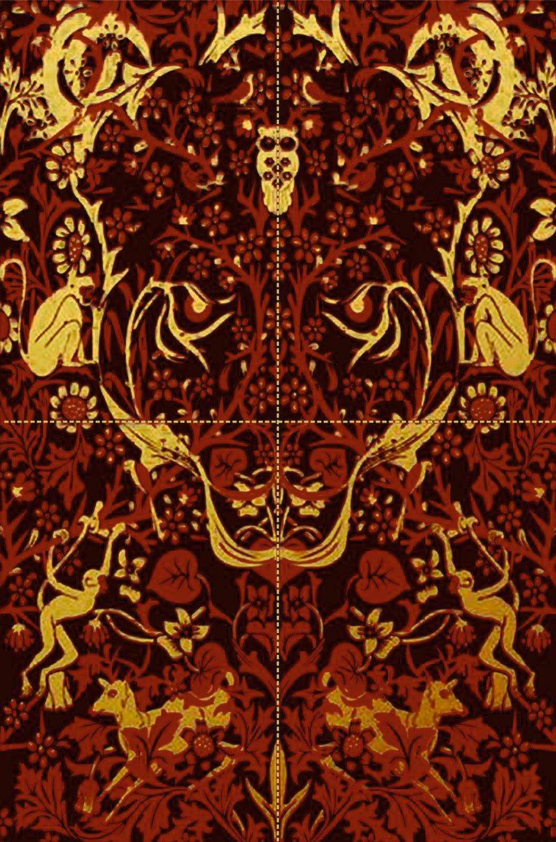 Sherkhanum Red/Gold Embossed Wall Tiles