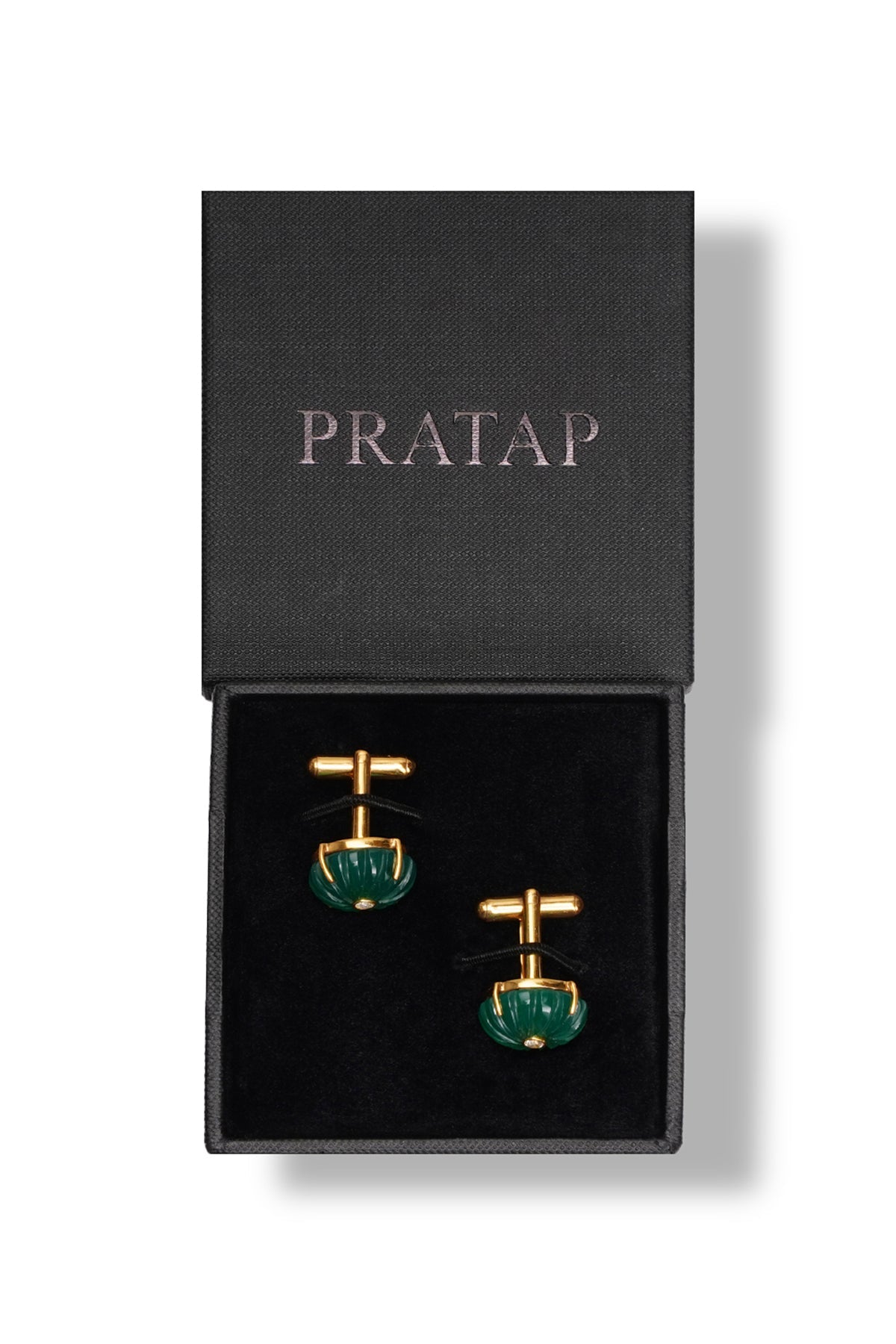 Green Onyx Round Cufflinks