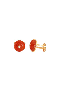 Rust Onyx round cufflinks