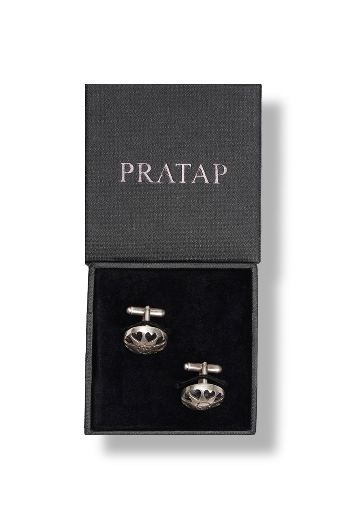 Silver floral cufflinks