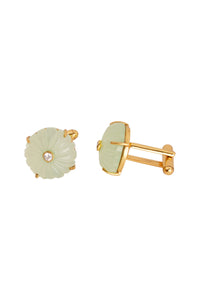 Mint Onyx round cufflinks