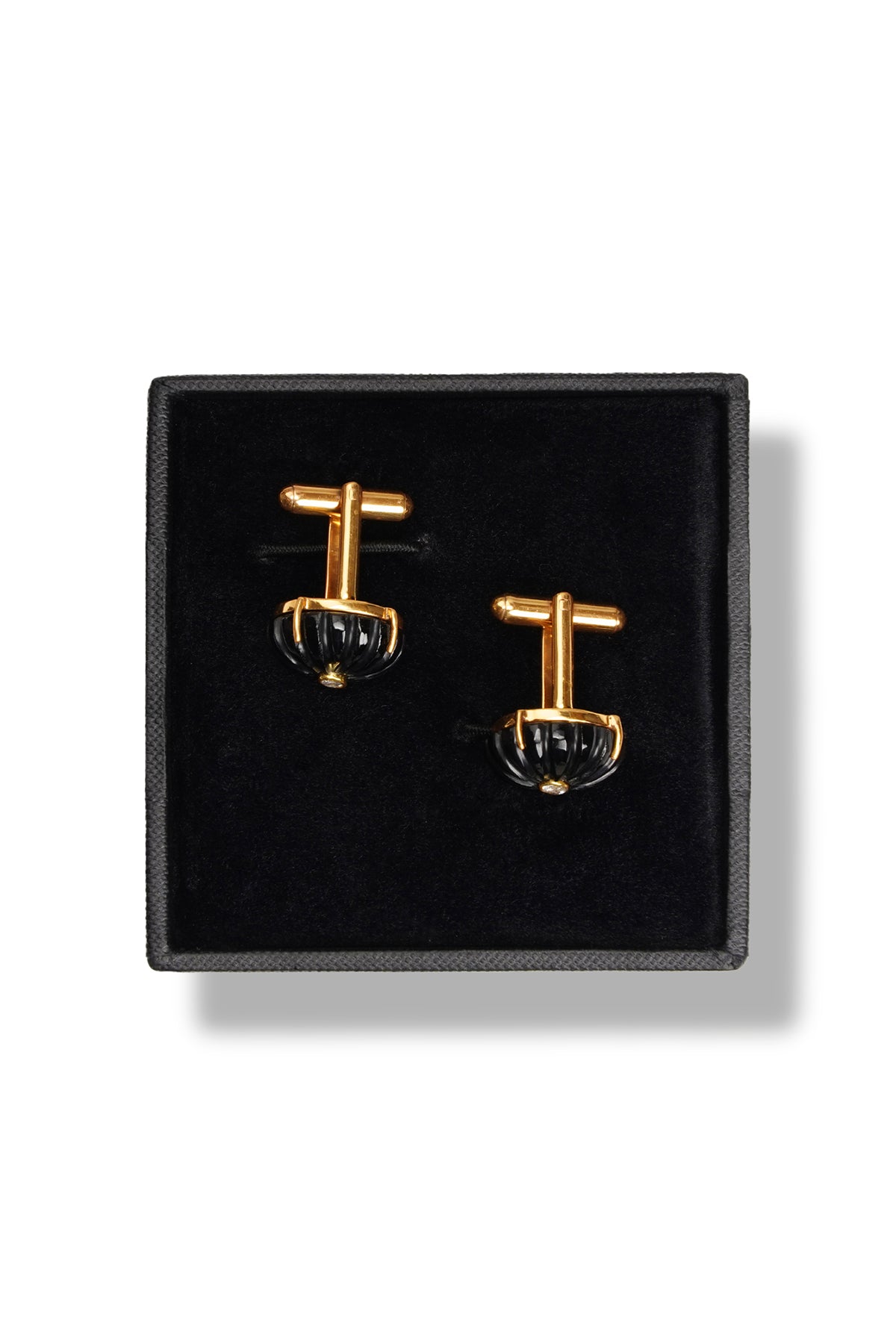 Black Onyx round cufflinks