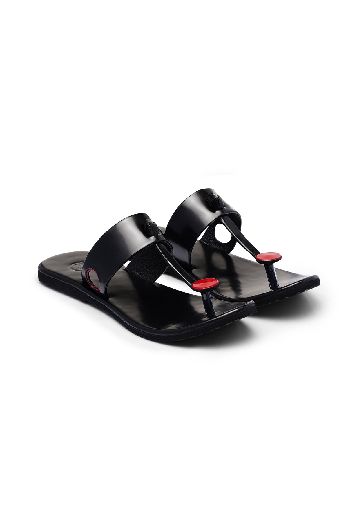 Knot Strap Circle Toe Slides