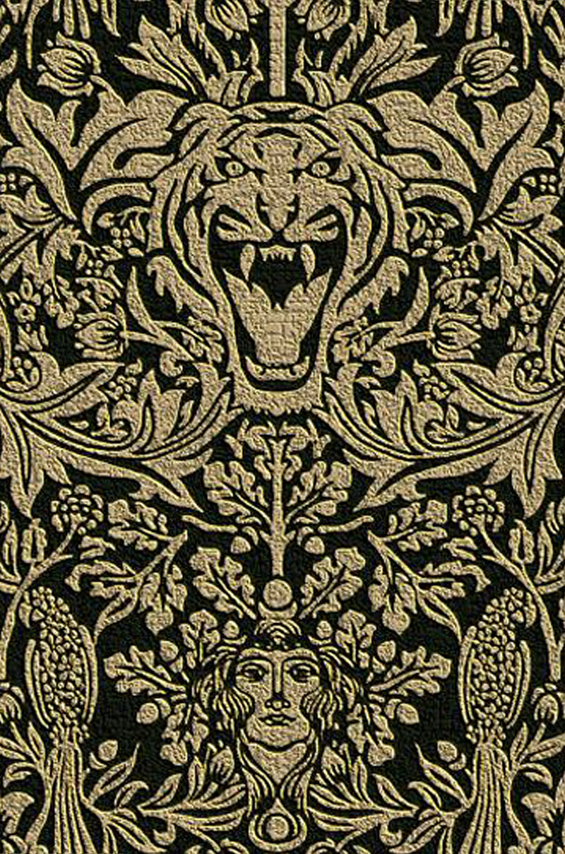 Welcome to the Jungle Golden Embossed Wall Tiles